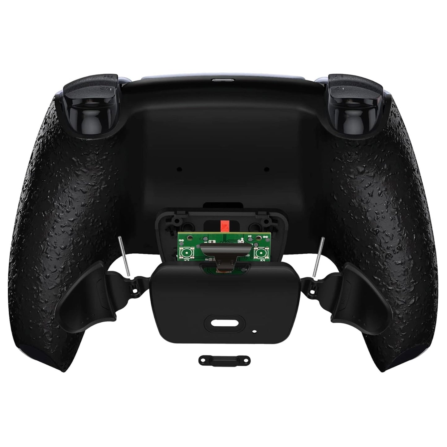 Textured Black Back Paddles Programable Rise V4 Remap Kit for PS5 Controller BDM-030 040 050 060, Upgrade Board Redesigned Back Shell Buttons Attachment for PS5 Controller - NO Controller
