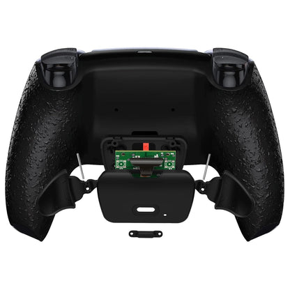 Textured Black Back Paddles Programable Rise V4 Remap Kit for PS5 Controller BDM-030 040 050 060, Upgrade Board Redesigned Back Shell Buttons Attachment for PS5 Controller - NO Controller